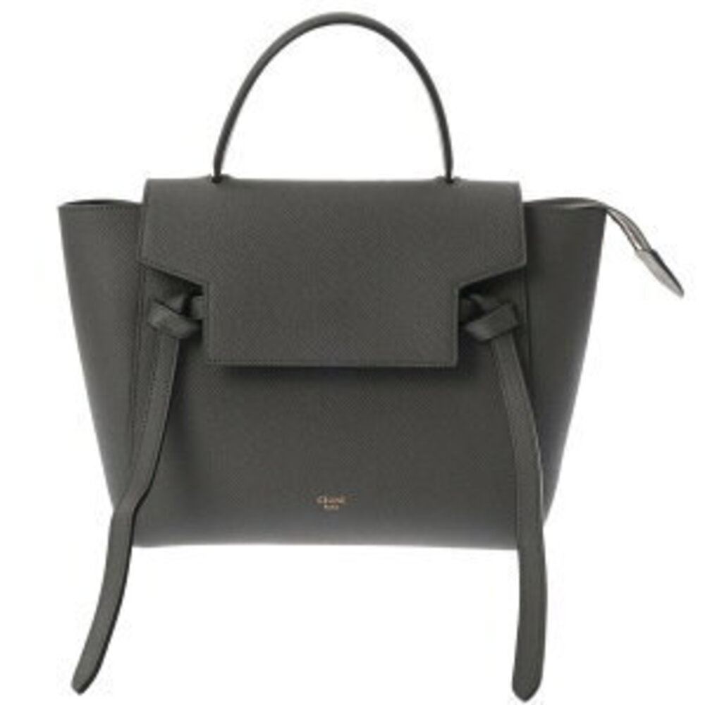 Celine Belt Bag Gray Grained Calf Handbag